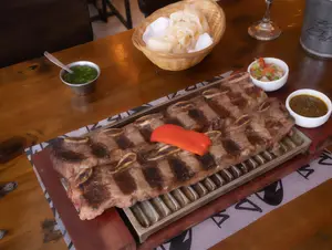 Asado bandera mas fritas