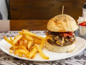 Hamb caprichosa + fritas