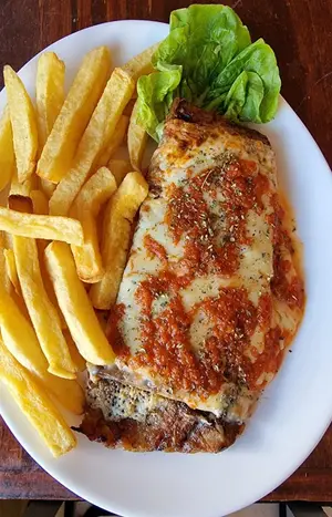 Matambre pizza + guarni