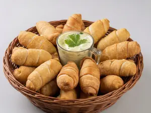 24 mini tequeños con salsa