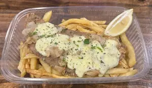 Milanesa fugazzeta papas frita