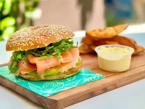 Bagel de salmon