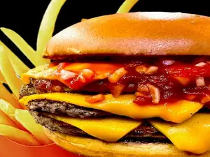 Triple cheese burger