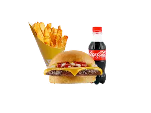 Cheeseburger simple + bebida