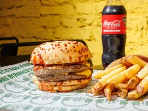 Doble bacon xl con papas