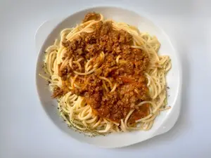 Spaguetti con bolognesa