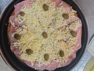 Grande jamón y huevo