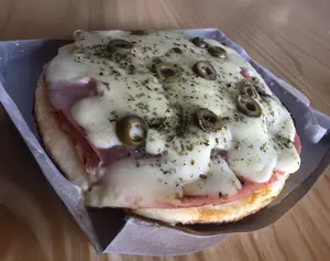Pizza individual de jamón