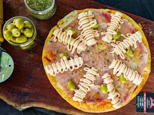 Pizza con palmitos