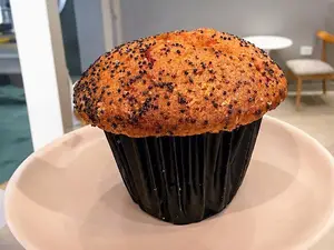 Muffins relleno de dulce de leche