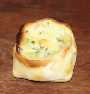 Canastita de jamón y roquefort