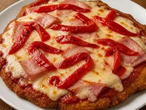Milanesa jamón y morrón gigante