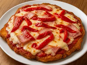 Milanesa jamón y morrón individual