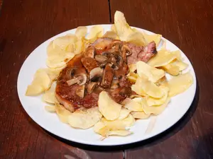 Ojo de bife al champignon