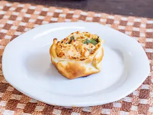 Canastita de pollo al verdeo