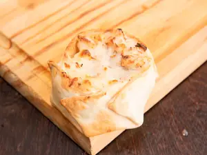 Canastita pollo salsa blanca