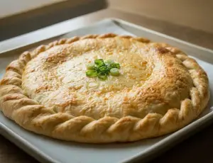 Tarta de pollo y verdeo