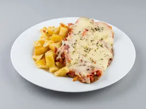 Milanesa de pollo napolitana