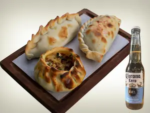3 empanadas + cerveza