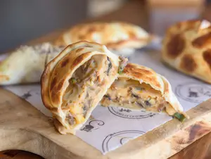 Empanada pollo y champiñones