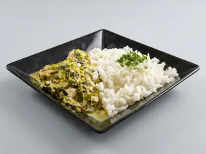 Pollo al verdeo con arroz