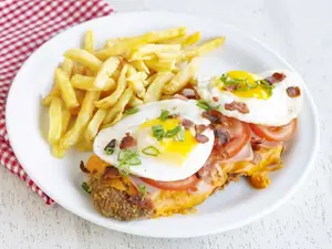 Milanesa central + p/fritas