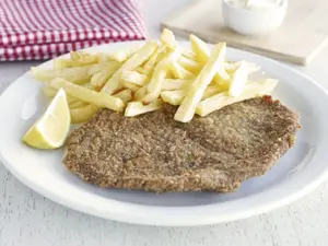 Milanesa con papas fritas