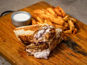 Wrap Veggie Con Papas Fritas