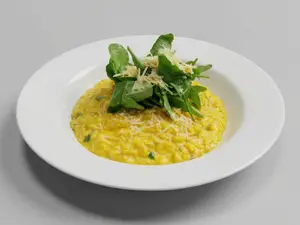 Risotto de rúcula y parmesano