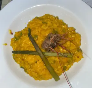 Risotto langostinos esparragos