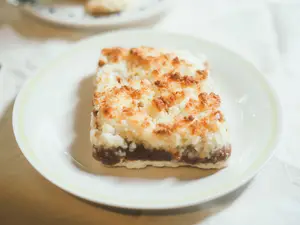 Cuadradito de coco y dulce de leche