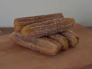 Churros rellenos de dulce de leche
