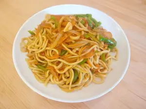 Fideos con verduras