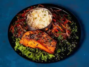 Salmón teriyaki
