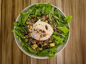 Burrata con caponata