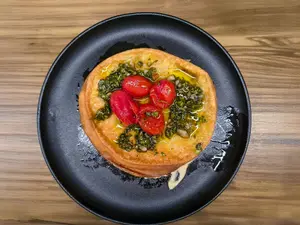 Provoleta con cherries