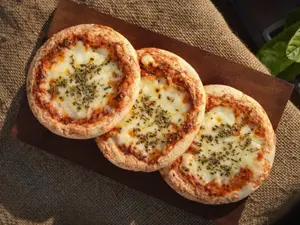 Pizzeta de muzzarella y orégano