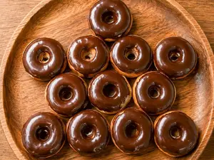 Mini donas chocolate
