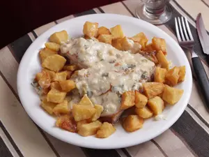 1/4 de pollo al verdeo