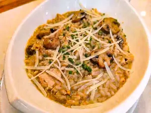 Risotto de pollo y hongos sin tacc