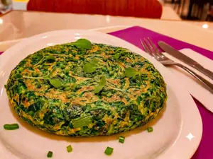 Tortilla individual de acelga sin tacc