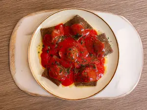 Raviolones de calabaza ahumada