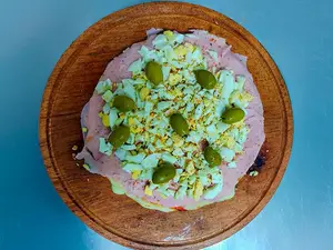 Porción mozzarella con huevo