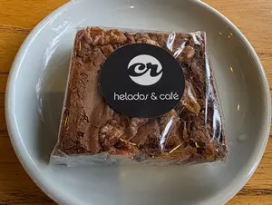 Cuadrado De Brownie Con Nuez