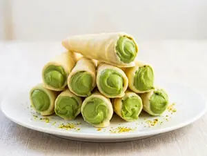 1 docena pistacho bañados blancos
