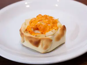 Canastita de jamón y palmitos
