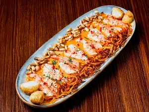 Tiradito de langostinos