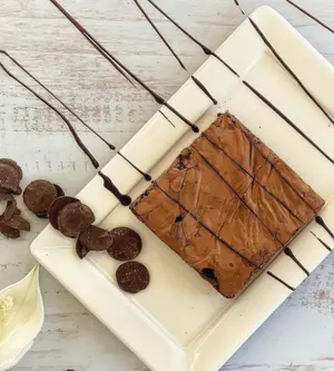 Cuadrado brownie con nuez