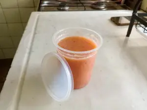Licuado de banana y naranja.