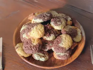 Polvorones marmolados.